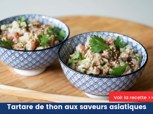 Tartare de thon aux saveurs asiatiques